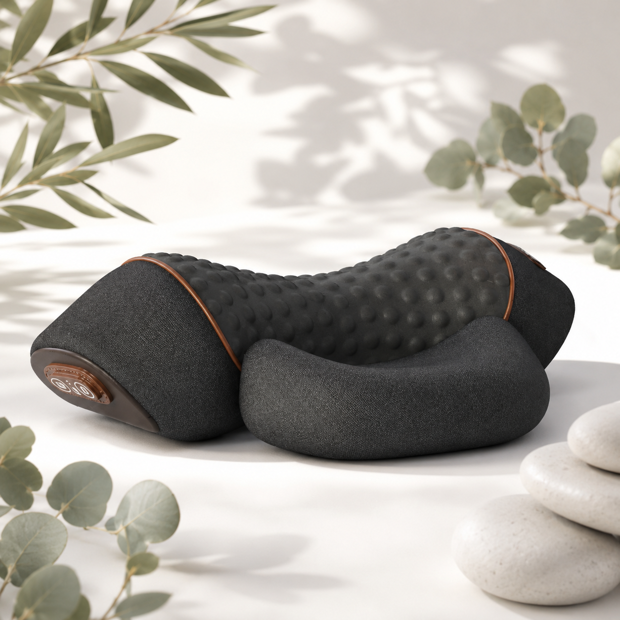 Norvela DeepRest Ergonomic Neck Support Pillow with Heat & Massage