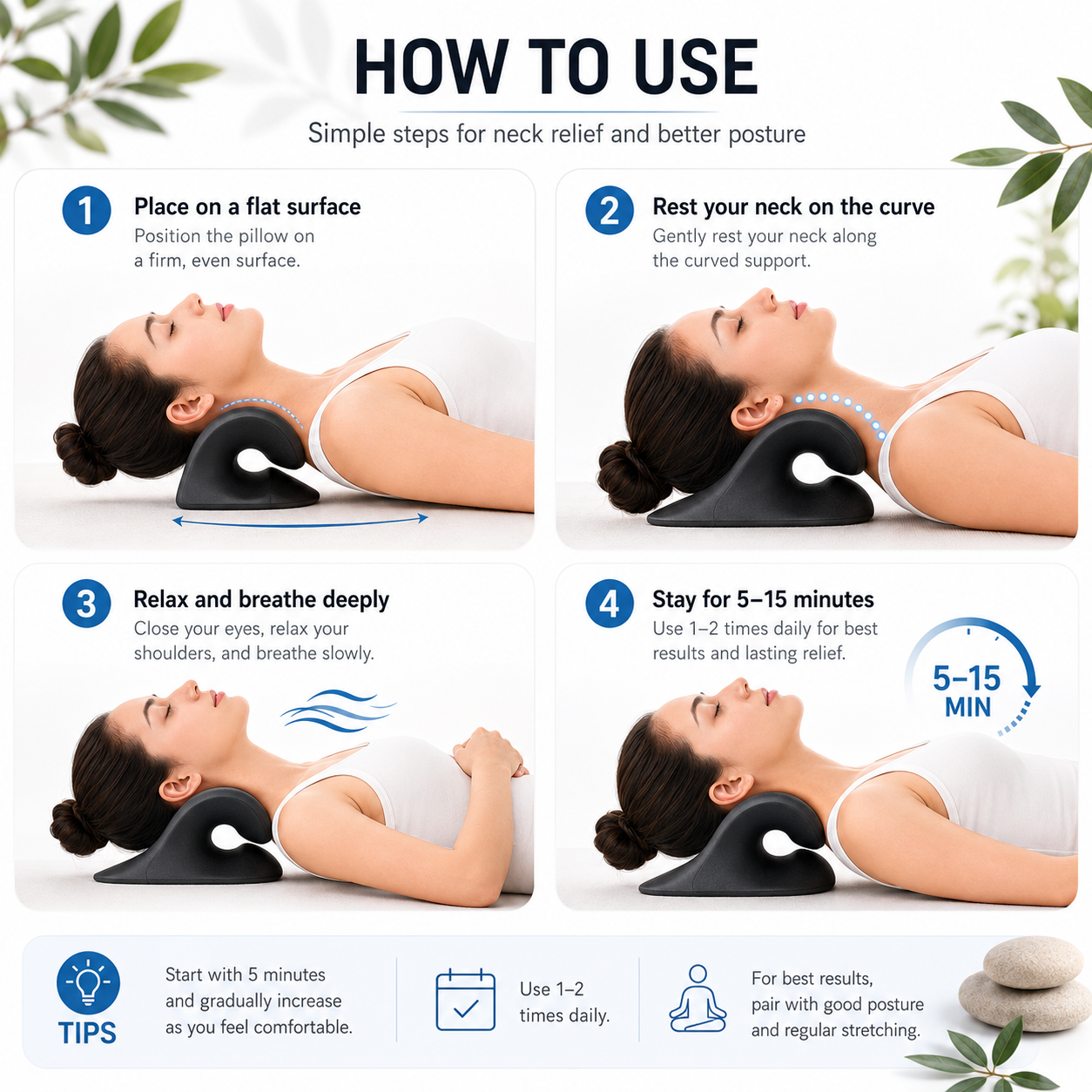 Norvela NeckAlign Cervical Neck & Shoulder Stretch Pillow