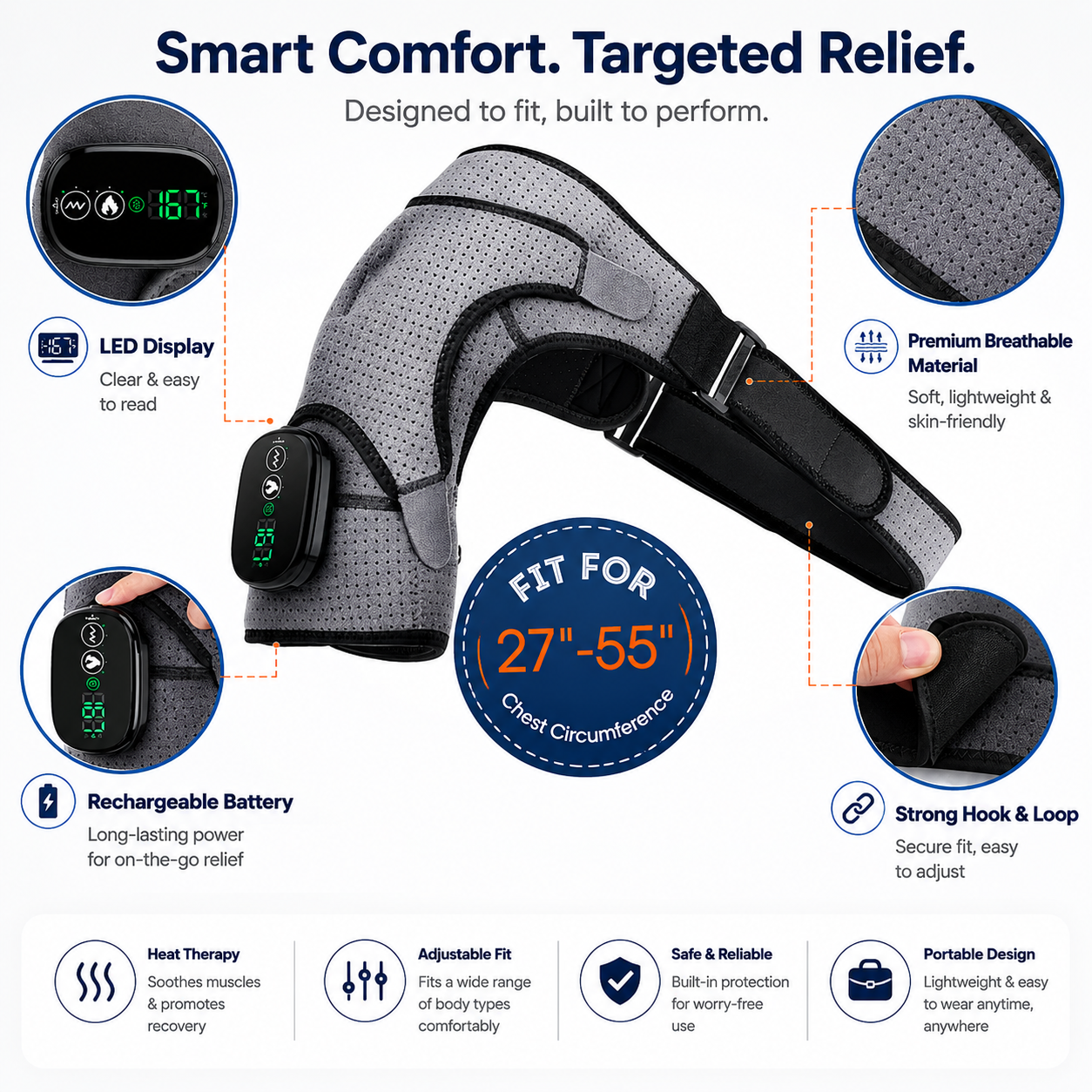 Norvela ThermaRelief Heated Shoulder Therapy Wrap