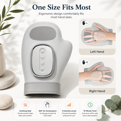 Norvela HandRelief Heated Compression Hand Massager