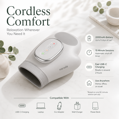 Norvela HandRelief Heated Compression Hand Massager