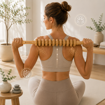 Norvela FlowRoll Wooden Therapy Massage Roller