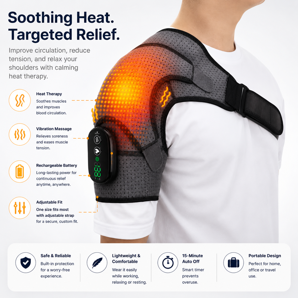 Norvela ThermaRelief Heated Shoulder Therapy Wrap