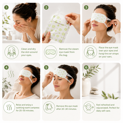 Norvela DreamSteam Self-Heating Herbal Eye Relief Masks (5pcs)