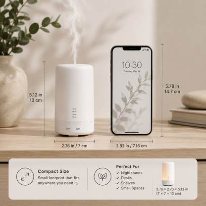 Norvela PureMist USB Aroma Diffuser & Ultrasonic Humidifier