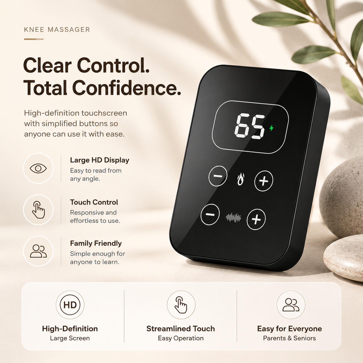 Norvela KneeComfort Wireless Heat Therapy Knee Pad